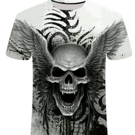Personalized Street Skull T-shirt Short Sleeves