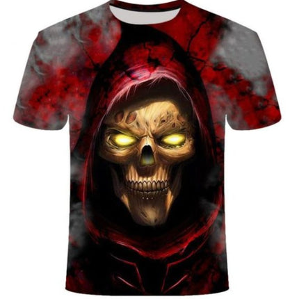 Personalized Street Skull T-shirt Short Sleeves