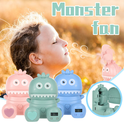 Portable Mini Watch Fan USB Charging Air Cooling Fan Removable Desktop Fan With Colorful Lights For Student Kids Gifts For Home