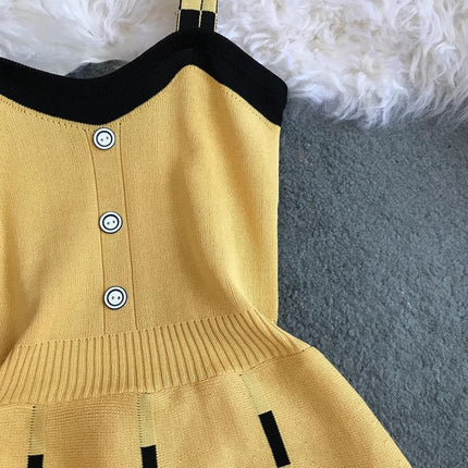 Dress Female Korean Chic Temperament High Waist Slim Fit Waist Was Thin