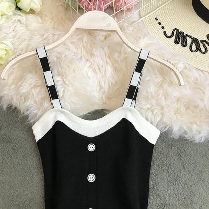 Dress Female Korean Chic Temperament High Waist Slim Fit Waist Was Thin