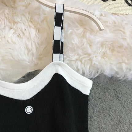 Dress Female Korean Chic Temperament High Waist Slim Fit Waist Was Thin