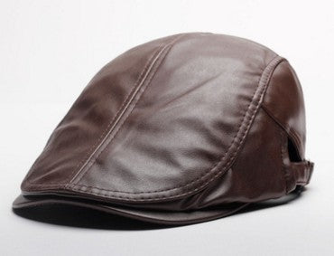 New Duck Tongue Hat Wholesale Korean Tide Of Men And Women PU Beret Hat Factory Direct