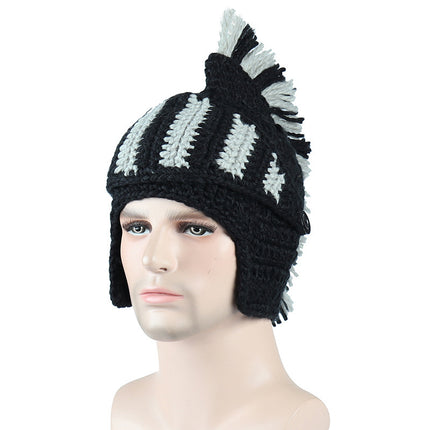 Hand-woven knitted hat