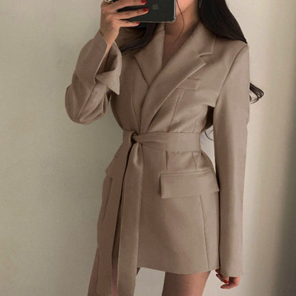 Waist-controlled Lace-up Graceful Suit Jacket Women
