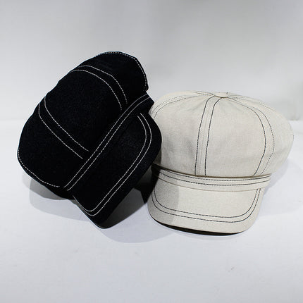 Female Tide Ins Octagonal Hat Spring And Summer British Retro