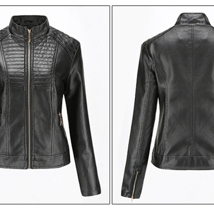 Women's motorcycle leather jacket