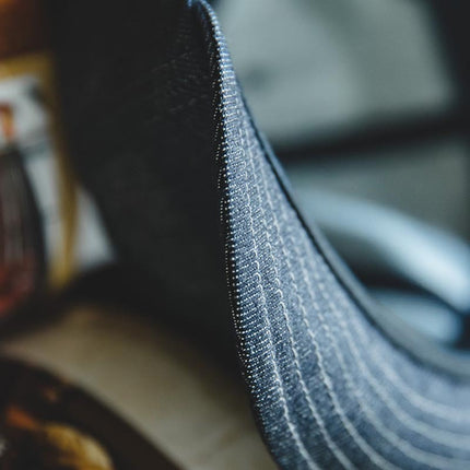 Retro Street Solid Color Denim Short Brim Hat