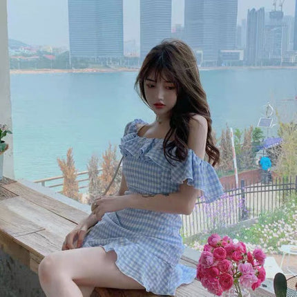 One-neck Sexy Strapless Fishtail Skirt