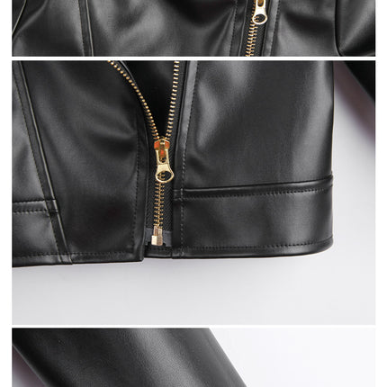 Children's Leather Motorcycle Leather Jacket Clothes