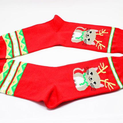 Big Red Cotton Christmas Mid-calf Personality E-commerce Socks Gift Socks