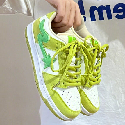 Apple Green Retro Casual Sneakers Men's Platform Sneaker