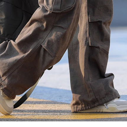 Camouflage Workwear Pants Men's Wide Leg