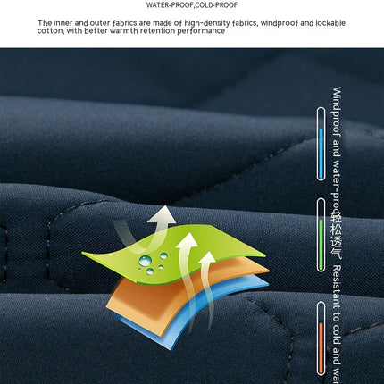 Cotton-padded Middle-aged Business Leisure Warm Single-breasted Lapel Simple Loose Jacket