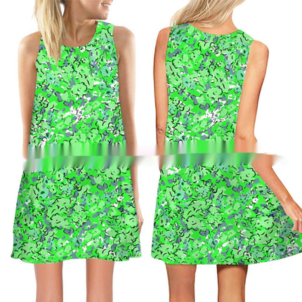 Women's New 3D Printed Sleeveless Dress