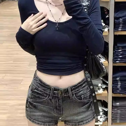 Hot Girl High Waist Shorts Summer Sexy Slimming Sheath Super Short Shorts Women