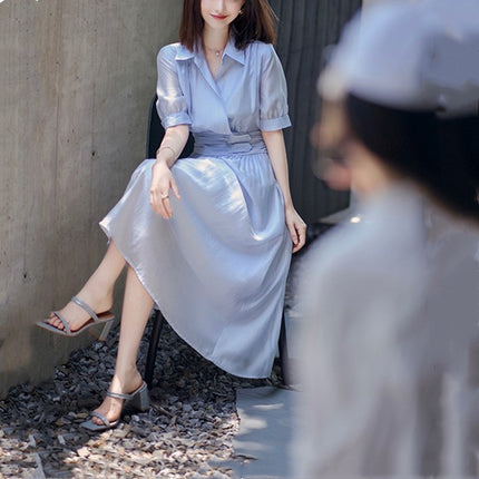 French Style Retro First Love Tea Break Long Chic Dress