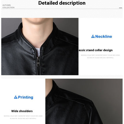 PU Leather Coat Men's Leather Jacket