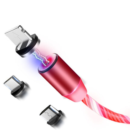 Compatible with Apple, Flowing Ligh Magnetic Streamer Data Line Cable for Iphone Android Typec