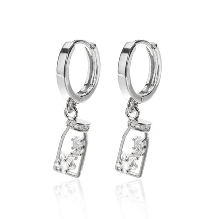 Moon, Star And Sun Combination Eardrops Micro Inlaid Zircon