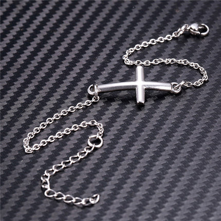 Stainless steel cross bracelet