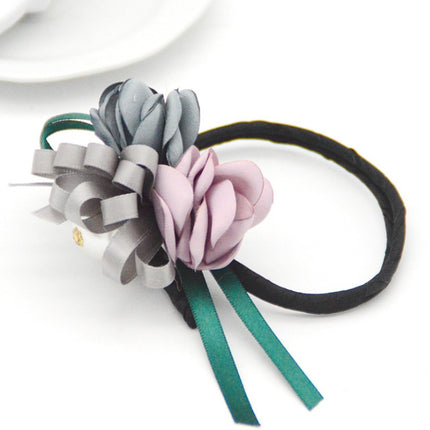 Bun Hair Half Bun Pearl Flower Hair Plate Hair Elastic Korean Styling Headdress Hair Accessories