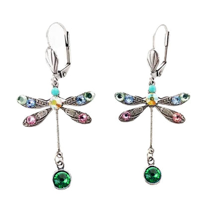 Personalized Fashion Colorful Crystal Dragonfly Earrings
