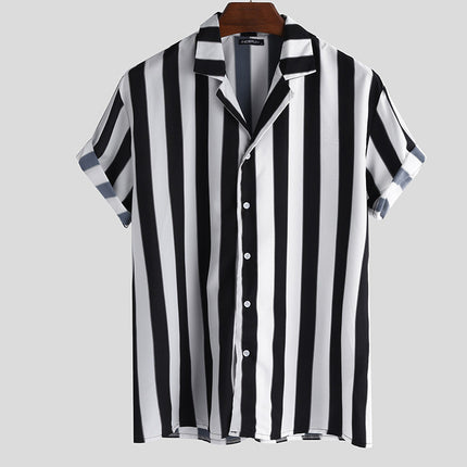 Casual men's striped shirt