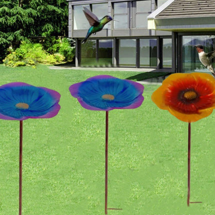Ground Metal Flower With Sheep Hook Bird Feeder