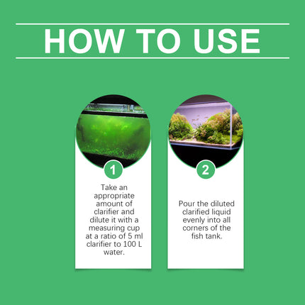 Yegbong Algae Removal Clarifier Clean Fish TanksGreen Brown Silk Algae, Black Hair Moss Algae Remover, Purify Water Without Harming Fish