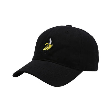 Cute Fruit Banana Embroidery Soft Top Curved Baseball Cap