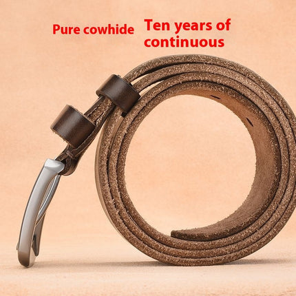 Men's Leather Belt Leather Pin Buckle