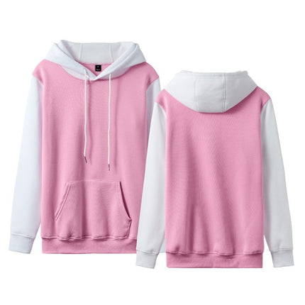 White Version Stitching Loose Casual Fleece-lined Cross-border Hoodie