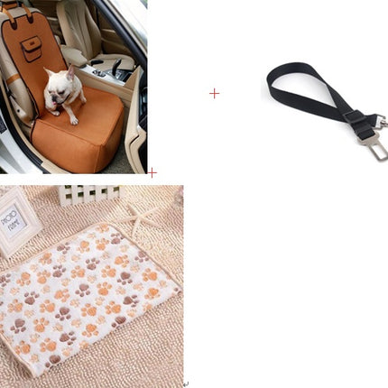 Retro Dual-purpose Pet Car Mat Front Seat Cushion