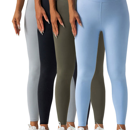 4 Pack Workout Leggings For Women With Pockets,High Waisted Tummy Control Yoga Pants For Workout Running