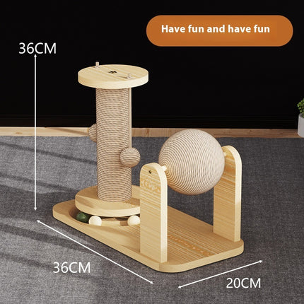 Cat Scratch Board Toy Turntable Cat Teasing Ball Self-Hi Relieving Stuffy-shaped Baby Cat Suit Pet Supplies