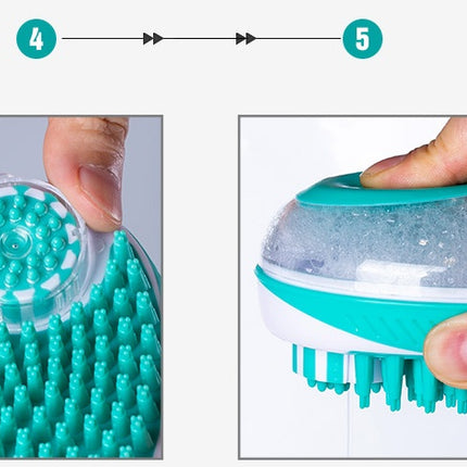 Pet Bath Massage Comb Automatic Liquid