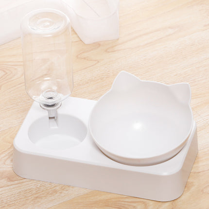 Adjustable automatic drinking cat neck bowl