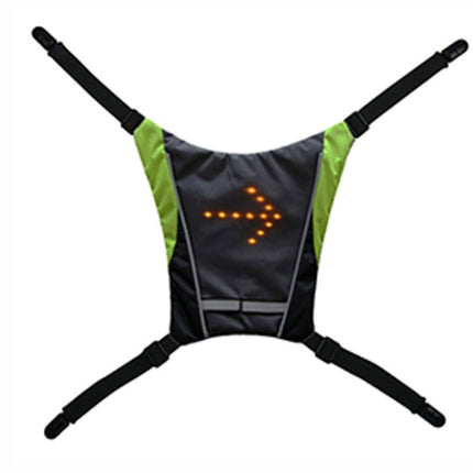 USB Rechargeable Reflective Vest Backpack with LED Turn Signal Light Remote Control Outdoor Sport Safety Bag Gear for Cycling