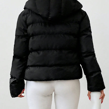 Women's Casual Solid Color Zipper Hoodie Jacket