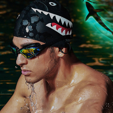 Silicone swimming cap