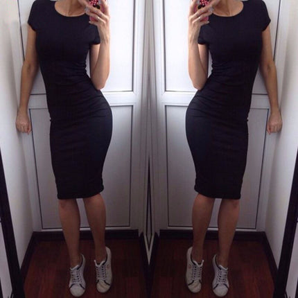 One-piece dress with hips