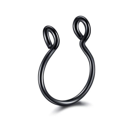 Fashionable stainless steel U-shaped nose ring