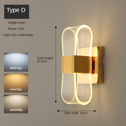 Golden Nordic Style Wall Lamp Lighting Fixture
