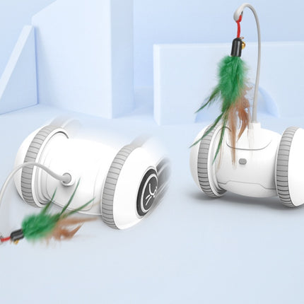 Interactive Cat Toy With Interchangeable Heads  Pet Feather Toys