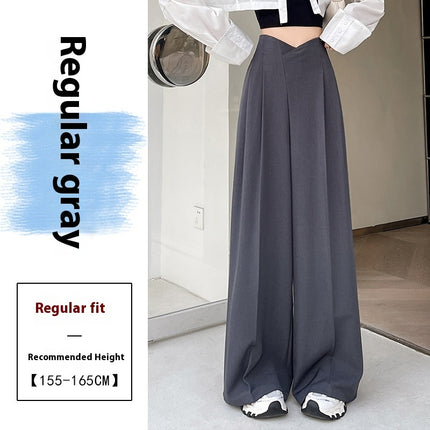 Advanced Sense High Waist Drooping Slimming And Straight Casual Mopping Pants