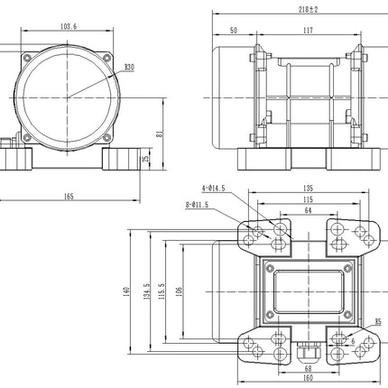 Mve200dc12v 24v Vibration Motor Is Suitable For Outdoor Concrete Equipment
