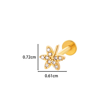 Stainless Steel Internal Thread Flat Bottom Rod Labret