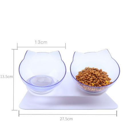 Cat Bowl Dog Bowl Cat Single Bowl Non-slip Cat Bowl Oblique Mouth