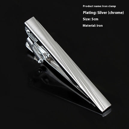 Men's Formal Wear Business Silver Simple Fashion Short Tie Clip